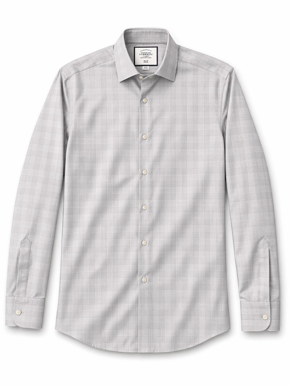 Charles Tyrwhitt Light Gray Windowpane Dress Shirt